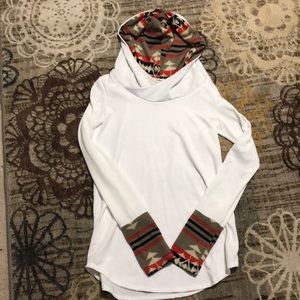 Mon Ami large white tunic with hood